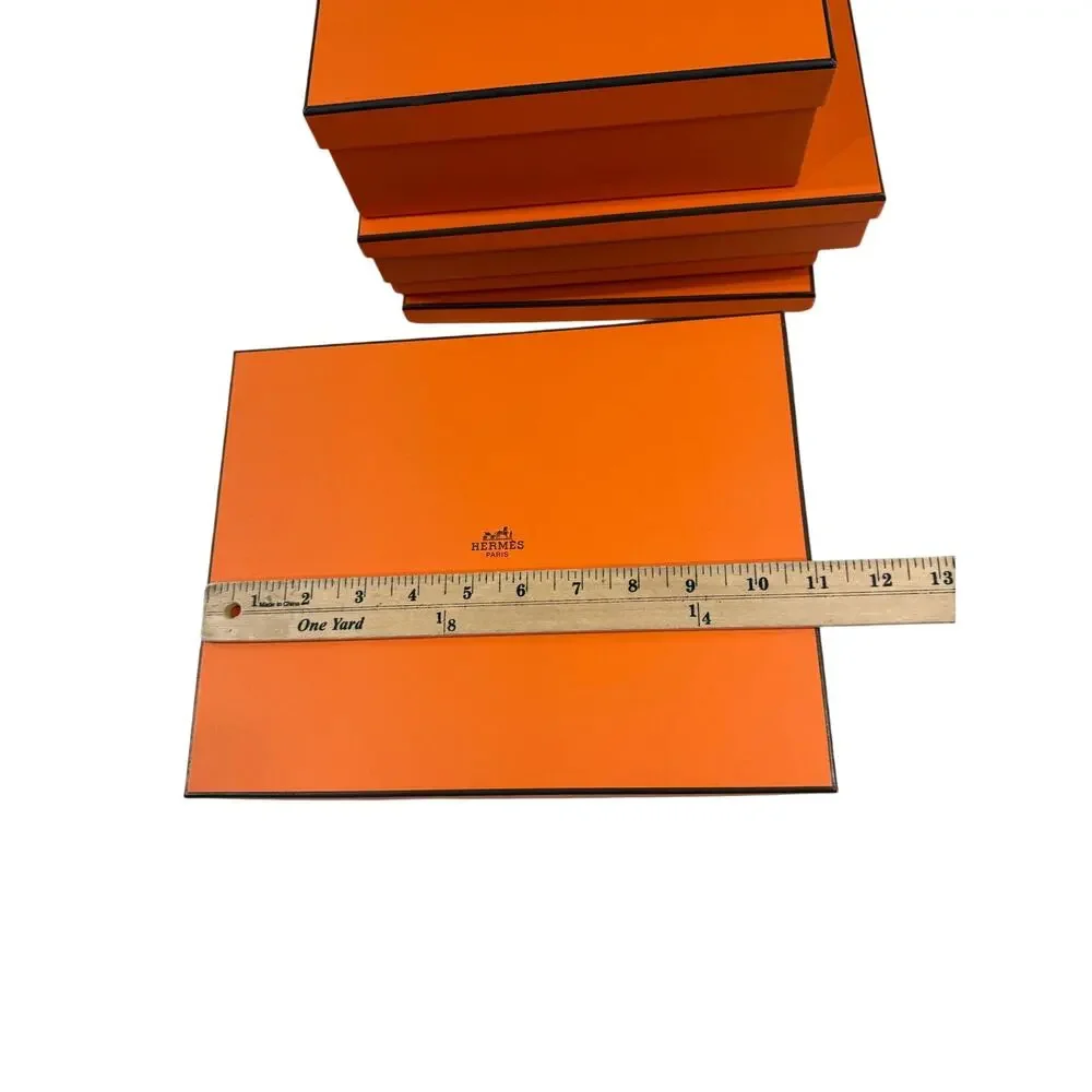 Hermès Paris Orange Gift Boxes Lot of 5 Assorted Sizes Authentic Empty Boxes